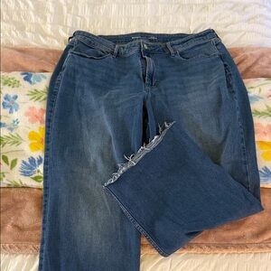 Old Navy Women's Straight Leg Jeans - Dark Blue